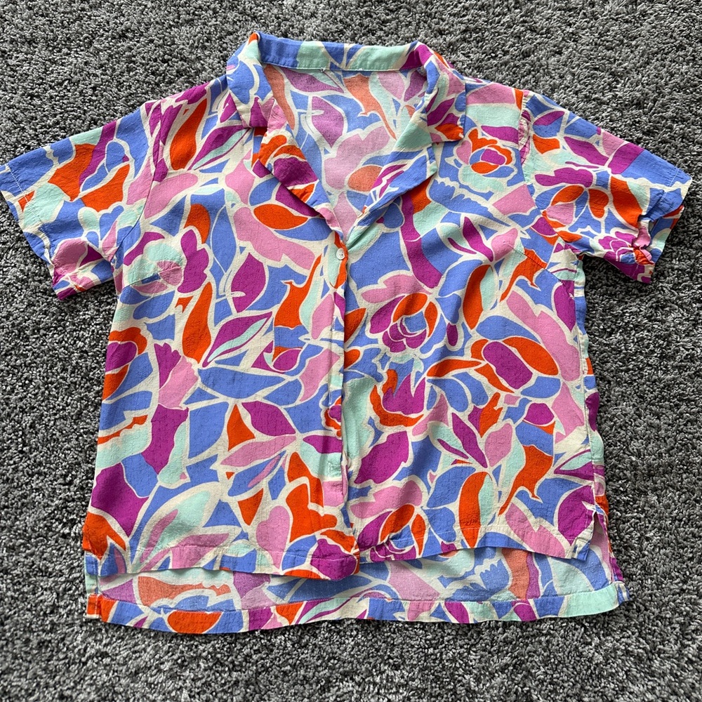Zara button down top